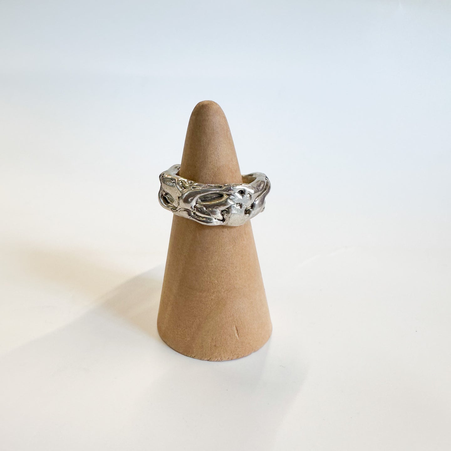 Chunky Molten Sterling Silver Ring