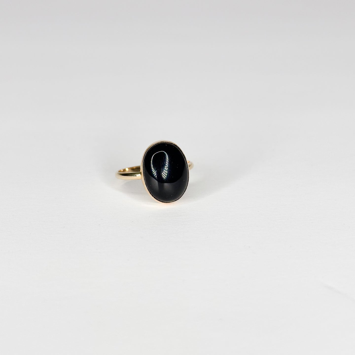 Black Onyx Classic 14K Gold-Filled Ring | Size 9.5