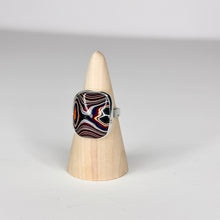 Load image into Gallery viewer, Fordite Sterling Silver Cigar Band Ring | Size 8
