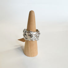 Load image into Gallery viewer, Chunky Molten Sterling Silver Ring
