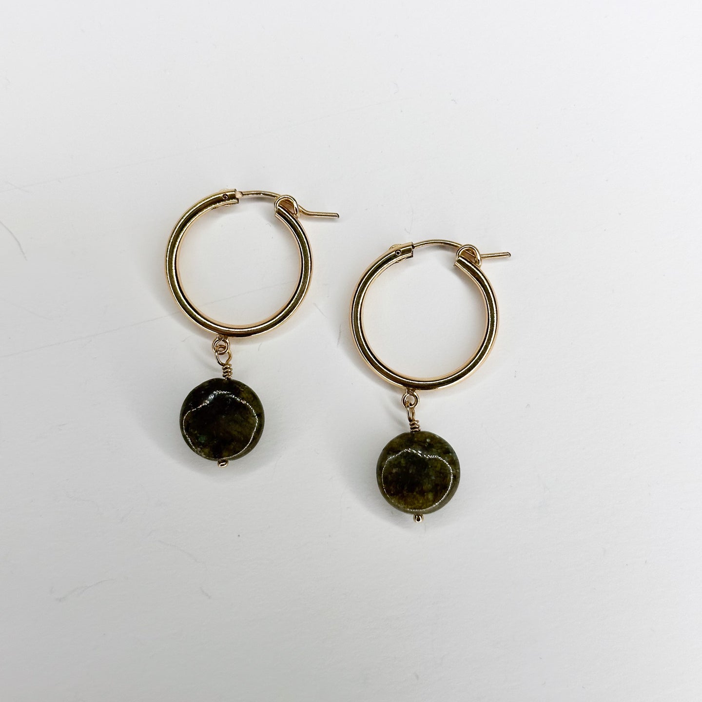 Labradorite Hoops