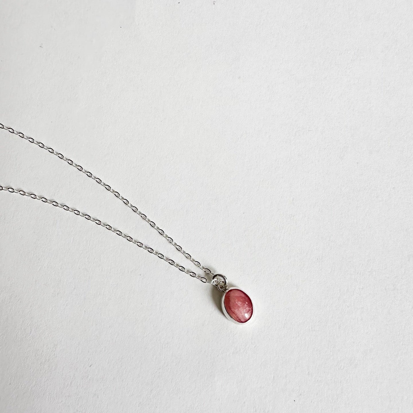 Rhodochrosite Sterling Silver Pendant