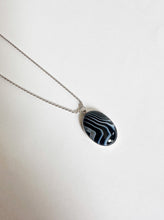 Load image into Gallery viewer, Black Lace Agate Pendant Large
