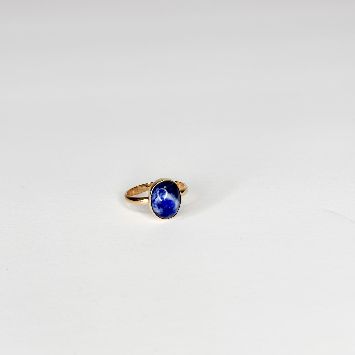 Sodalite Classic Band 14K GF Ring | Size 4