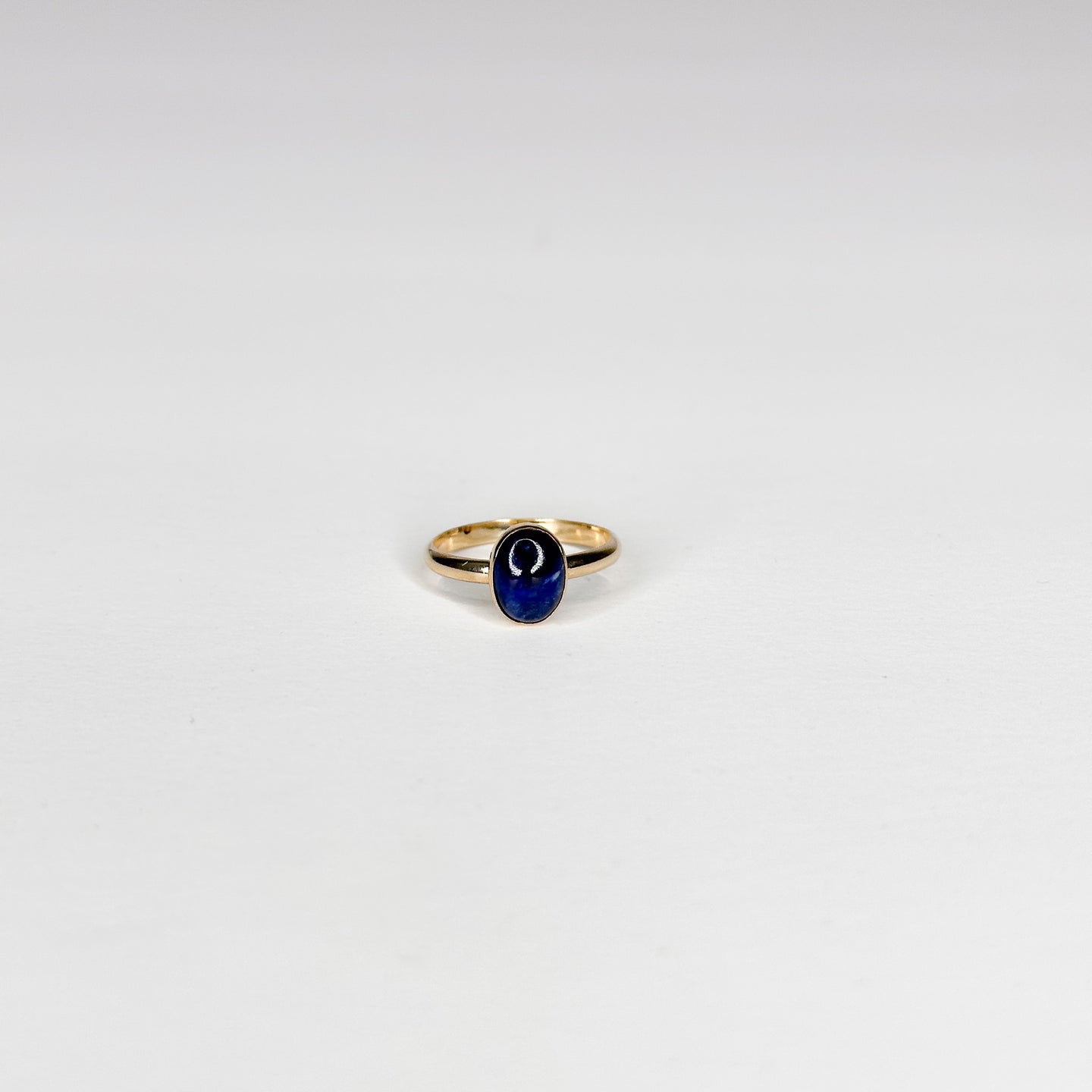 Sodalite Classic Band 14K GF Ring | Size 4