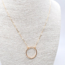 Load image into Gallery viewer, Hammered Circle Pendant Necklace
