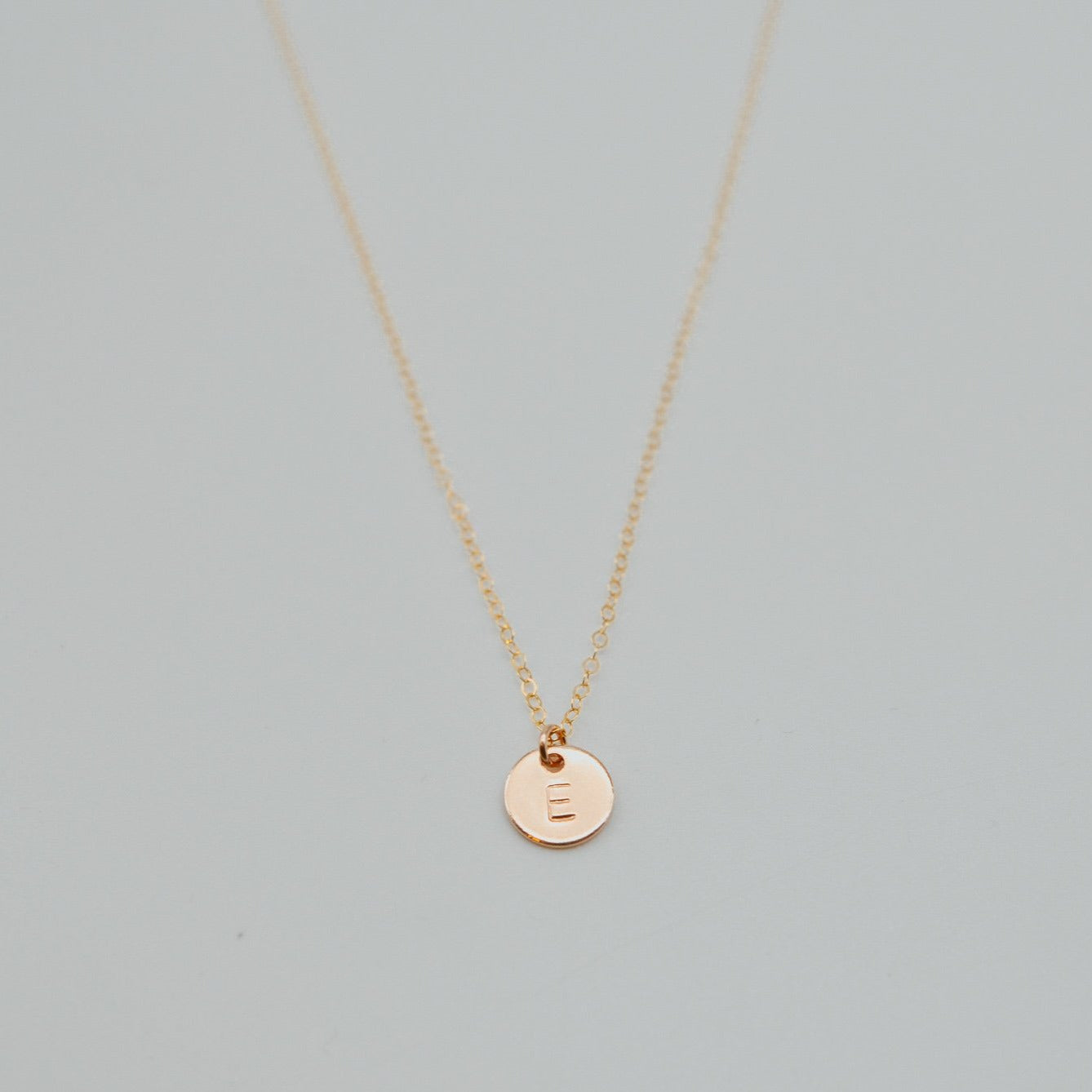 Initial Letter Pendant Stamped Necklace – Halie & Co.